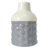 Blue Weave Design Ceramic Bud Vase, 4"