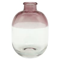 Purple Clear Glass Vase, 5"