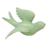 Honeybloom Green Ceramic Bird Figurine, 5"