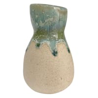 Honeybloom Green Drip Glaze Vase, 6"