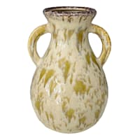 Honeybloom Splotch Ceramic Vase with Handles, 12"