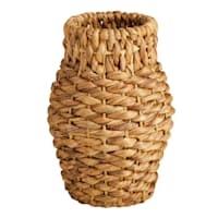 Woven Water Hyacinth Vase, 14"