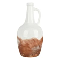 Honeybloom White Glazed Bottle Vase, 16.5"