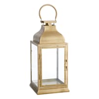 Gold Metal Lantern, 12.5"