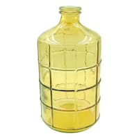 Honeybloom Honey Glass Pane Vase, 8"