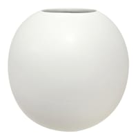 Crosby St. White Ceramic Orb Vase, 5x4