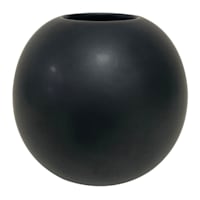 Crosby St. Black Ceramic Orb Vase, 3"
