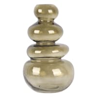 Crosby St. Black Glass Bubble Vase, 11"