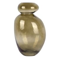 Crosby St. Black Glass Gourd Vase, 9"