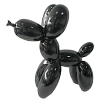 Crosby St. Black Balloon Dog Outdoor Garden Statue, 20"