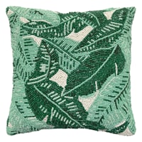 Found & Fable Leaf Beaded Throw Pillow, 12"