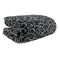 Crosby St. 4-Piece Black Geo Print Comforter Set, King