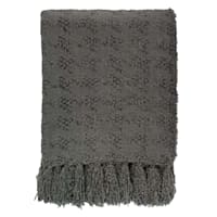 Crosby St. Grey Jacquard Woven Throw Blanket, 50x60