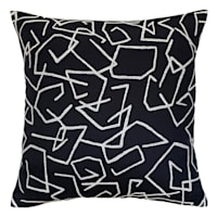 Crosby St. Black Geo Jacquard Throw Pillow, 18"