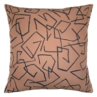 Crosby St. Brown Geo Jacquard Throw Pillow, 18"