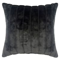 Crosby St. Black Faux Fur Throw Pillow, 24"