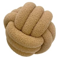 Crosby St. Brown Plush Knot Throw Pillow, 12"