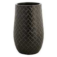 Oxnard Tall Black Outdoor Planter, Medium