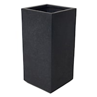 Crosby St. Travertine Tall Cube Outdoor Planter, Medium