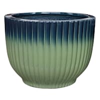 Found & Fable Alex Glazed Blue & Green Outdoor Planter, Large