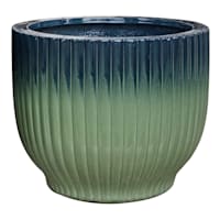 Found & Fable Alex Glazed Blue & Green Outdoor Planter, Medium