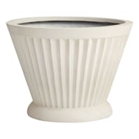 Providence White Fluted Florence Outdoor Planter, Large
