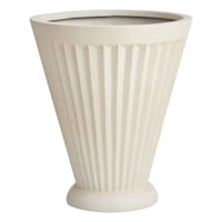 Providence White Fluted Florence Outdoor Planter, Medium