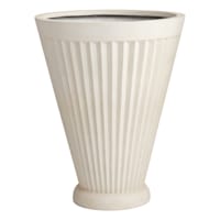 Providence White Fluted Florence Outdoor Planter, Extra Large