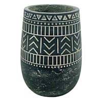 Tracey Boyd Black Kakau Tall Outdoor Planter, Small