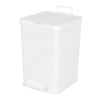 White Step Trash Can with Removable Inner, 8.5l