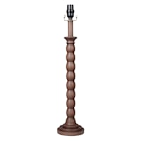 Dark Brown Buffet Large Table Lamp Base, 24"