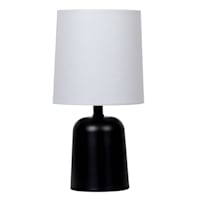 Crosby St. Black Metal Lamp with Shade, 12"