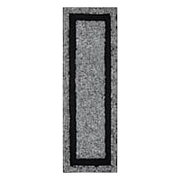 Heathered Hotel Black Bath Runner, 2x5