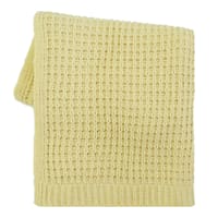 Honeybloom Yellow Chenille Knit Throw Blanket, 50x60