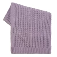 Honeybloom Purple Chenille Knit Throw Blanket, 50x60