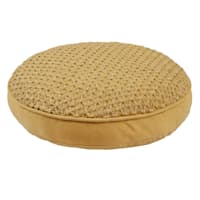 Honeybloom Yellow Woven Round Throw Pillow, 16"
