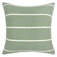 Honeybloom Green Soft Slub Striped Throw Pillow, 18"
