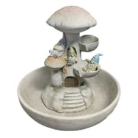 Mushroom House Outdoor Fountain, 15"