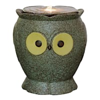 Honeybloom Prelit Owl Outdoor Fountain, 14"
