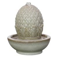 Providence Ceramic Acorn Tabletop Outdoor Fountain, 8.7"