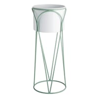 Providence White Metal Planter Stand, Small