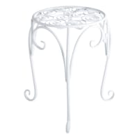White Metal Plant Stand, Small