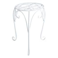 White Metal Plant Stand, Medium