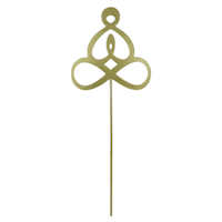 Found & Fable Metal Meditate Yard Pick, 12"