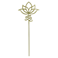 Found & Fable Gold Lotus Metal Yard Pick, 12"