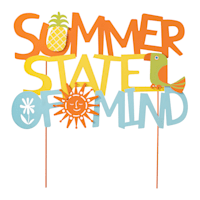 Sunny Club Summer State of Mind Metal Yard Pick, 24"