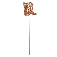 Metal Cowboy Boots Yard Pick, 16"