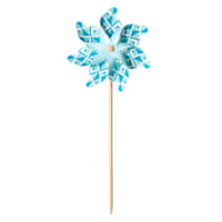 Sunny Club Blue Print Check Whirligig, 19"