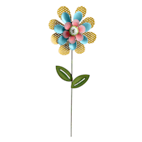 Yellow Flower Yard Pick, 4.5"