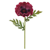 Willow Crossley Purple Soft Touch Poppy Floral Pick, 12.5"